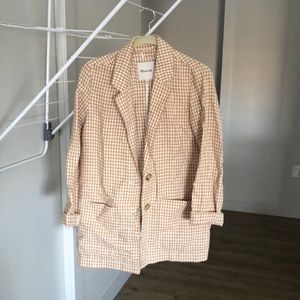 Tan and white madewell blazer